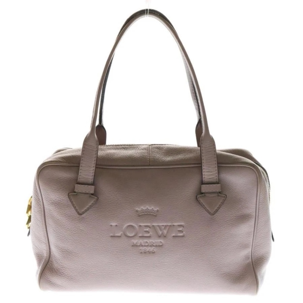 Loewe Beige Leather Satchel